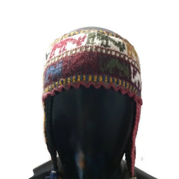 Handmade Headband Woven in Multicolored Wool Andean Mountains Cusco